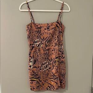 RESA Orange and Black Slip Mini Dress for Night Out